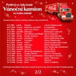 Trasa Vánočního kamionu Coca-Cola 2016